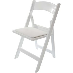 White Resin Folding Chair